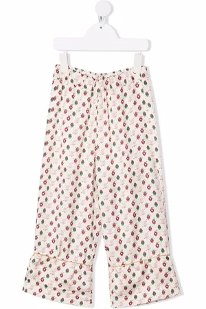 Simonetta Graphic-print wide-leg trousers