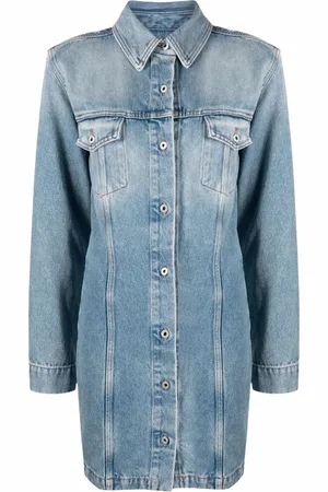 OFF-WHITE Long-sleeve denim shirtdress
