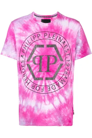 Stain Shade Tie-dye logo-print T-shirt