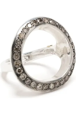ROSA MARIA Cut-out pavé diamond ring
