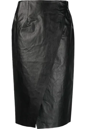 Kassl Editions Strap-detail wrap midi skirt