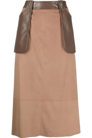 Low Classic Contrasting-panel detail skirt