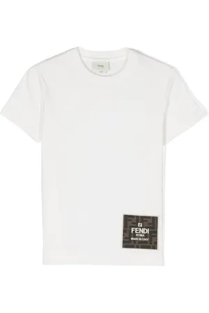 Fendi Logo-patch cotton T-shirt