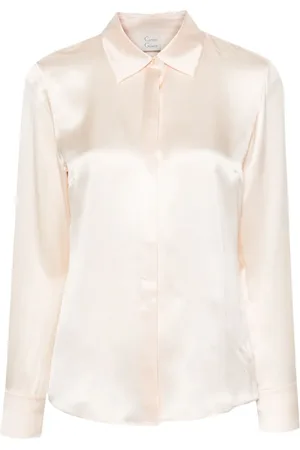 CARINE GILSON Long-sleeve silk pyjama top