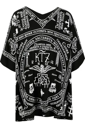 KTZ Church print kaftan shirt