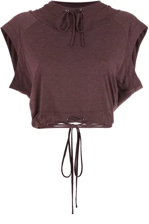 Gloria Coelho Cropped hooded top