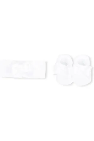 La Perla Bow-detail booties & head band