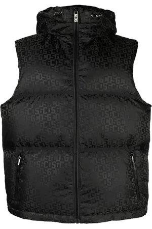GCDS Logo-monogrammed hodded gilet