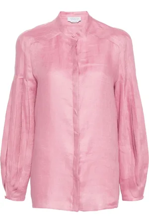 GABRIELA HEARST Laetitia linen pleated blouse