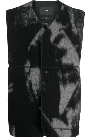 Y-3 Graphic-print wool-blend gilet