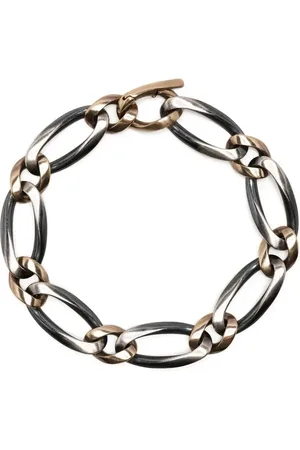 Hum 10kt yellow gold and cable-link chain bracelet