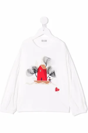 Il gufo Graphic-print longsleeved T-shirt