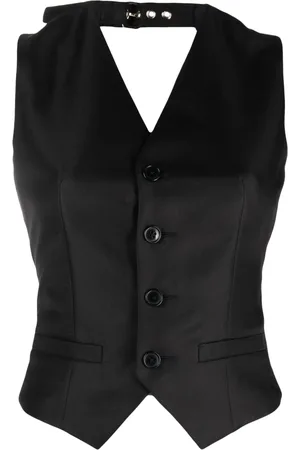 Vaquera Metal eyelet-detailed V-neck gilet