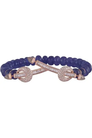 Ananya 18kt rose gold Chakra diamond and tanzanite bracelet