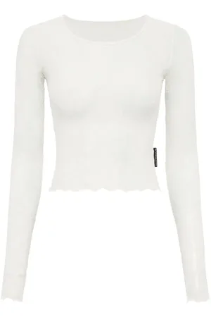 Marine Serre Mesh cropped top