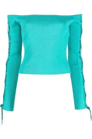 GIUSEPPE DI MORABITO Off-shoulder lace-up top