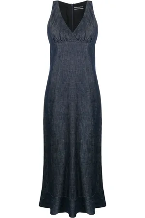Joseph V-neck sleeveless cotton dress