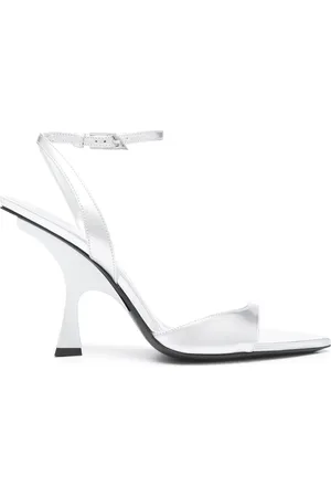 The Attico GG 95mm metallic leather sandals