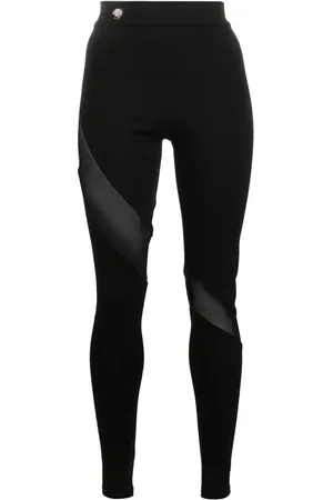 Philipp Plein Logo-plaque high-waist leggings