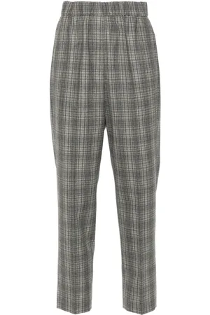 PESERICO SIGN Tartan check pattern trousers
