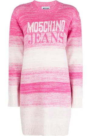 Moschino Logo-intarsia wool-blend jumper