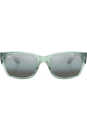 Ray-Ban Rectangle-frame mirrored-lens sunglasses