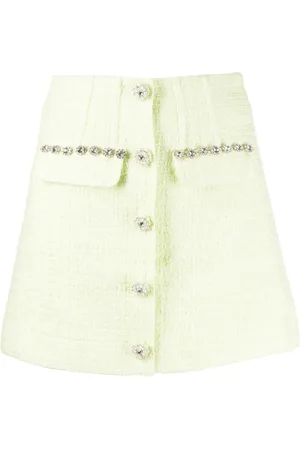 Self-Portrait High-waisted boucl?? miniskirt
