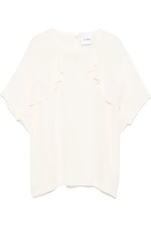 NUDE Ruffled-detailing blouse