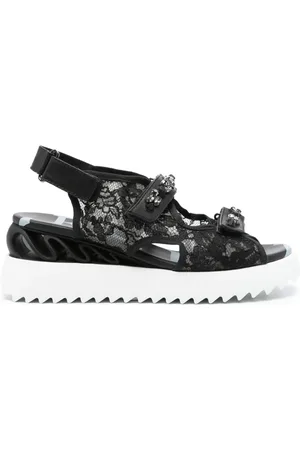 LE SILLA Gem-embellished laced sandals