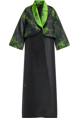 Azzalia Mikado floral-print abaya