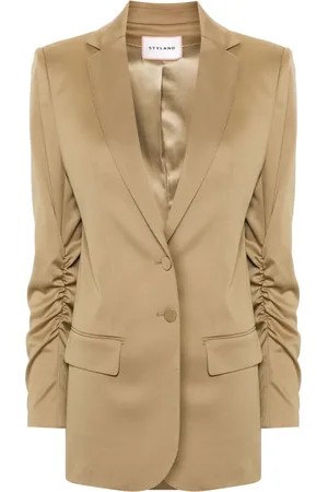 Styland Single-breasted wool blend blazer