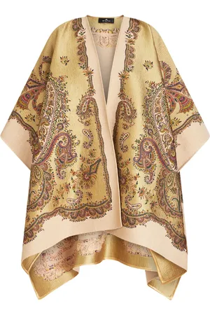 Etro Paisley-print satin-finish cape