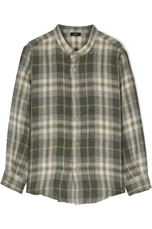 Il gufo Long-sleeve plaid-print shirt