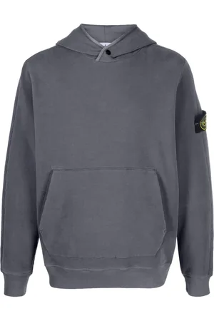 Stone Island Compass logo-patch cotton hoodie