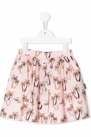 Palm Angels Palm-tree print A-line mini skirt