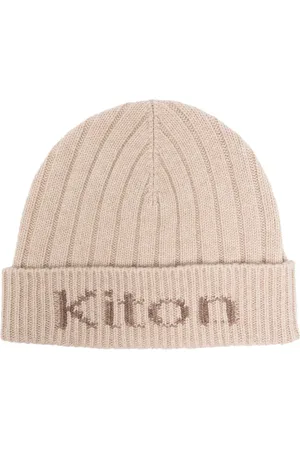 Kiton Logo-intarsia ribbed beanie