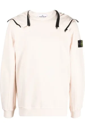 Stone Island Logo-patch long-sleeve hoodie