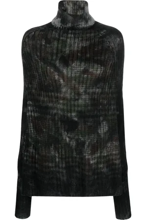 Faliero Sarti Abstract-pattern print wool-blend jumper
