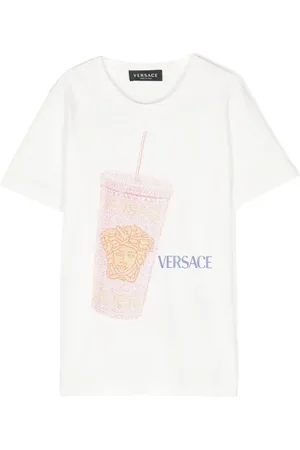 VERSACE Logo graphic print cotton T-shirt