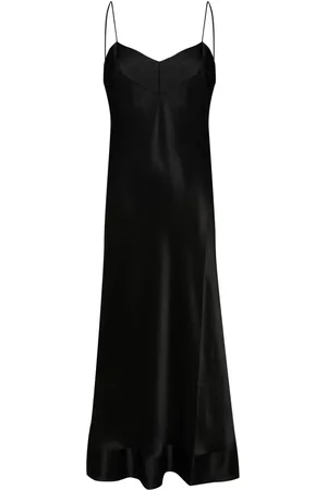 CARINE GILSON V-neck silk maxi dress
