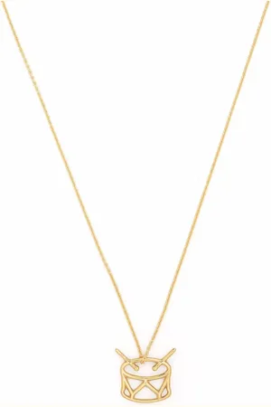 Aliita 9kt yellow drum pendant necklace