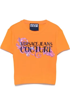 VERSACE Barocco-print crop top