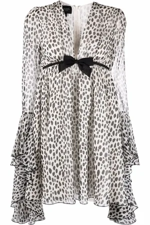 Giambattista Valli Dalmatian-print silk dress
