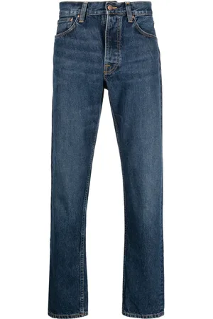 Nudie Jeans Logo-tag straight-leg jeans
