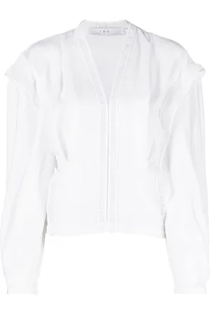 IRO Elea lace-detail V-neck blouse