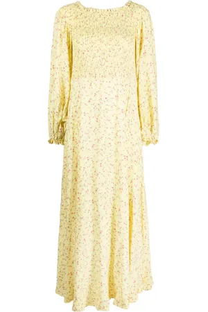 ROTATE Floral-print off-shoulder dress