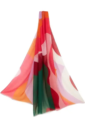 Etro Wave-print cashmere scarf