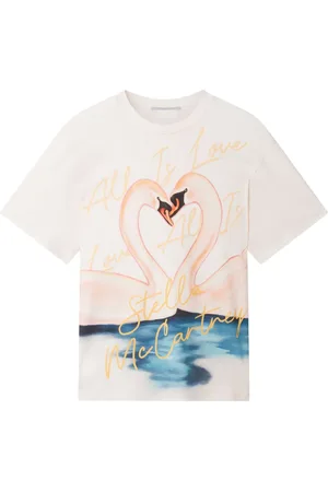 Stella McCartney Kissing Swans jersey T-shirt