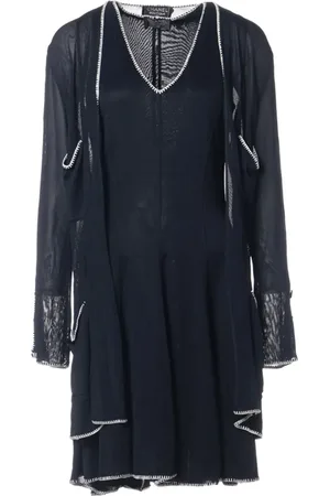 CHANEL Whipstitch-trim midi dress