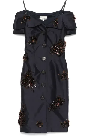 Shushu/Tong Floral-appliqu?? mini dress